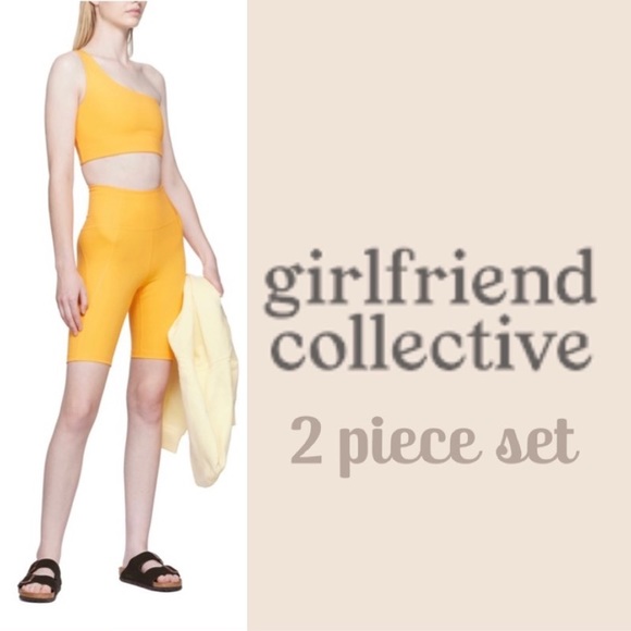 girlfriend collective Pants - NWT Girlfriend Collective Bianca Sports Bra High Rise Bike Shorts Set